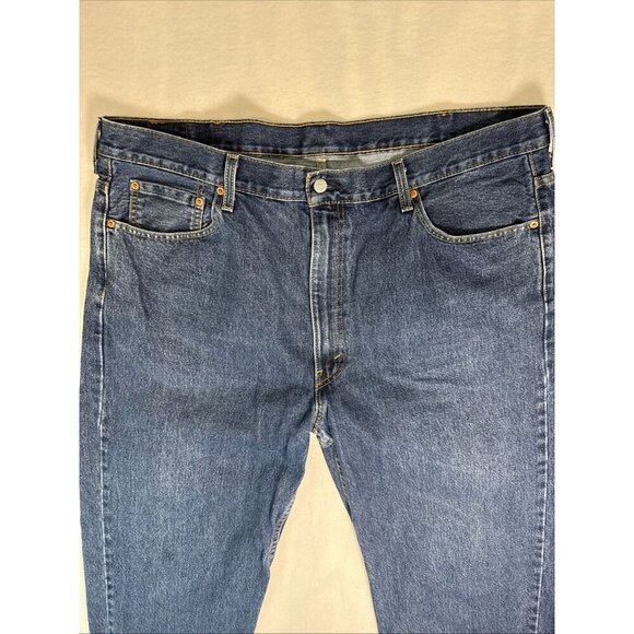 Levis 550 Jeans Mens 44x32 Blue Denim Relaxed Fit Straight Leg Med Wash - Picture 4 of 10